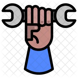 Hand With Wrench  Icon