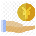 Hand Yen Coin Hand Coin Icon