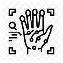 Handabdruck Erkennung Fingerabdruck Symbol