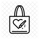 Hand Bemalt Tragetasche Symbol