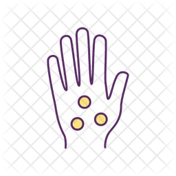 Druckpunkte der Hand  Symbol