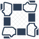Hande Team Teamarbeit Symbol