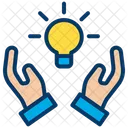 Idee Unterstutzen Idee Pflegen Kreative Idee Symbol