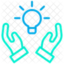Idee Unterstutzen Idee Pflegen Kreative Idee Symbol