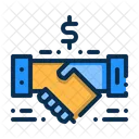 Geschaft Deal Handedruck Symbol