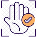 Handerkennung Handscannen Biometrie Symbol