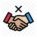 Händeschütteln vermeiden  Symbol