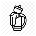 Handwasserflasche  Symbol