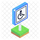 Disable Sign Bard Handicap Sign Board Wheelchair Sign Board Icon