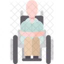 Handicapped Wheelchair Worker Icon