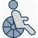 Handicapper Handicap Handicapped Patient Disable Wheelchair Disability Sport Medical Person Icon