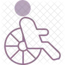 Handicapper Handicap Handicapped Patient Disable Wheelchair Disability Sport Medical Person Icon