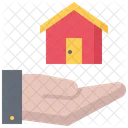 Hand Building House Icon