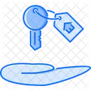 Hand Key Badge Icon