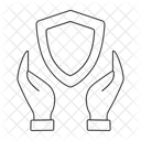 Hands cover shield  Icon