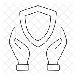 Hands cover shield  Icon