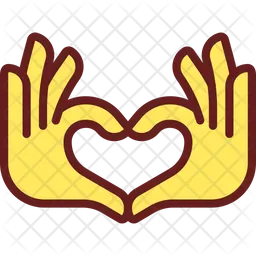 Hands heart gesture  Icon