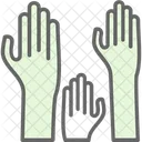 Hands Up Finger Gesture Icon