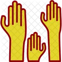 Hands Up Finger Gesture Icon
