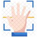 Handscan Fingerabdruckscan Fingerabdruckscan Symbol