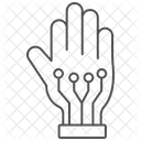 Verdrahtete Handschuhe Dunnes Liniensymbol Icon