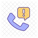 Handset with exclamation mark  Icon