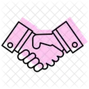 Handshake Color Shadow Thinline Icon Icon