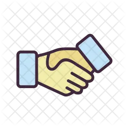 Handshake Icon - Download in Colored Outline Style