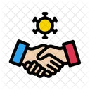 Handshake Corona Virus Icon