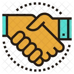 Handshake Icon - Download in Colored Outline Style