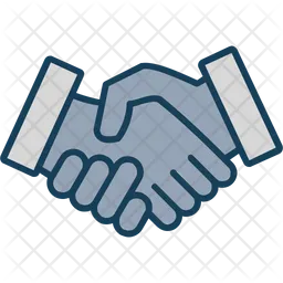 Handshake Icon - Download in Colored Outline Style