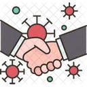 Handshake Contact Virus Icon