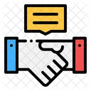 Handshake Chat Negotiation Icon