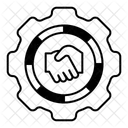 Handshake Gear  Icon