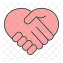 Heart Handshake Love Icon