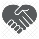 Heart Handshake Love Icon