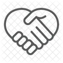 Heart Handshake Love Icon