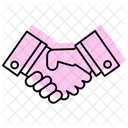 Handshake Color Shadow Thinline Icon アイコン