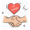 Handshake Greetings Eid Mubarak Icon