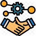 Handshake Symbolizing Networking Connection Introduction Icon