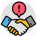 Handshake Warning Handclasp Warning Covid Precaution Icon