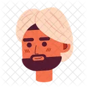 Handsome indian man in turban  アイコン