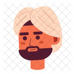 Handsome indian man in turban  Icon