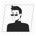 Handsome young man in glasses  アイコン
