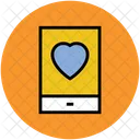 Mobile Herz Schild Icon