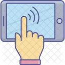 Buch Telefon Finger Symbol