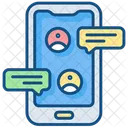 Mobiler Chat  Symbol