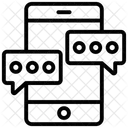 Mobiler Chat Mobile Nachrichten Mobile Kommunikation Symbol