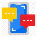 Mobiler Chat  Symbol