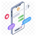 Online Chat Mobiler Chat Online Konversation Symbol